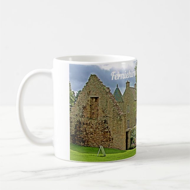 Taza De Café Foto del castillo de Scottish Kerr Clan Ferniehurs (Izquierda)