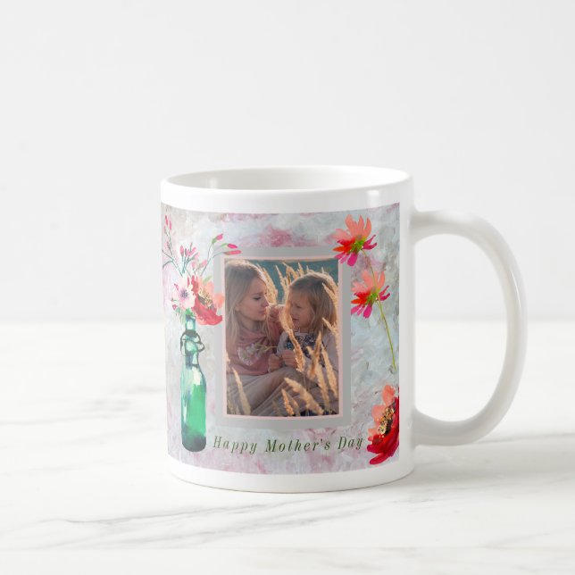 Taza De Café Foto del Día de la Madre (Derecha)