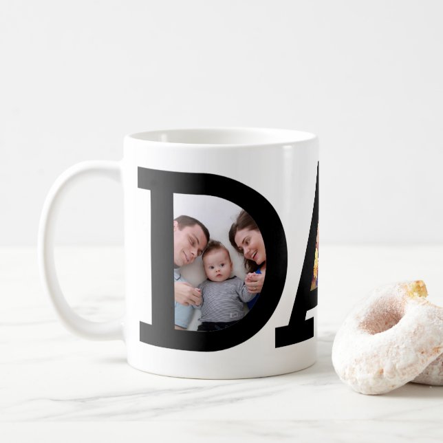 Taza De Café Foto del Día de Papá D Padre (Con donut)