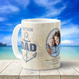 Taza De Café Foto del Día del Padre Náutico Anchor Femenino
