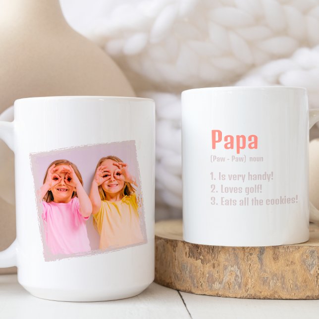 Taza De Café Foto del Día del Padre por los rastros de papá (Subido por el creador)