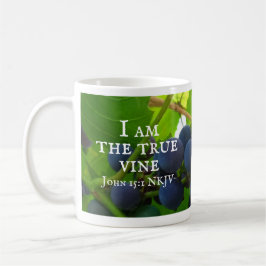Taza De Café Foto del Evangelio de Uvas Púrpura de Versos de la