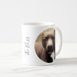 Taza De Café Foto del Mascota Personalizado Bulldog Pit