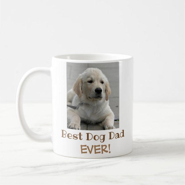 Taza De Café Foto del mejor Mascota de Dog Dad (Izquierda)
