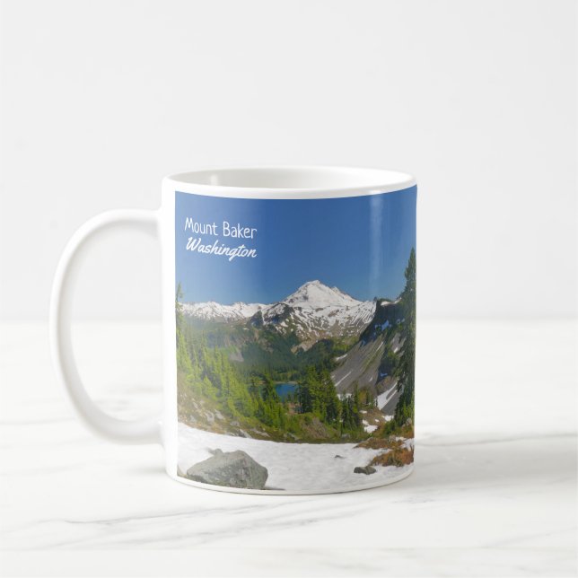 Taza De Café Foto del paisaje de Mount Baker Washington (Izquierda)