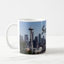 Taza De Café Foto del perfil de Seattle Washington.