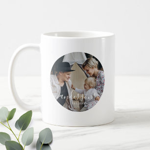 Taza De Café Foto del personalizado con apellido y año establec
