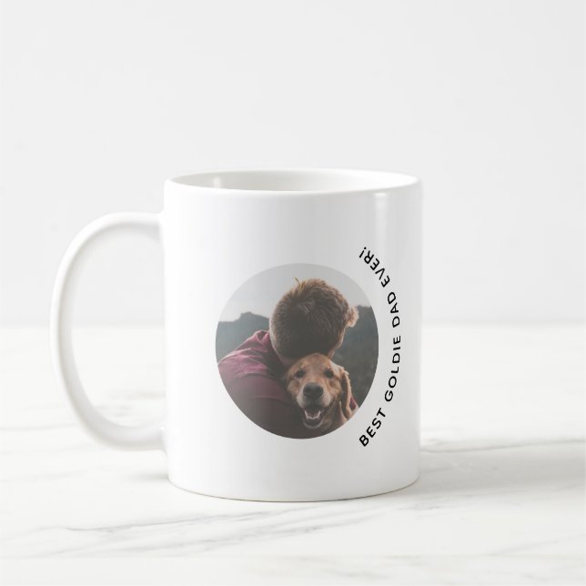 Taza De Café Foto del Personalizado de papá, perro que recuperó (Izquierda)