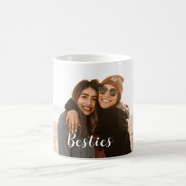 Taza De Café Foto del Personalizado del mejor amigo Besties (Centro)