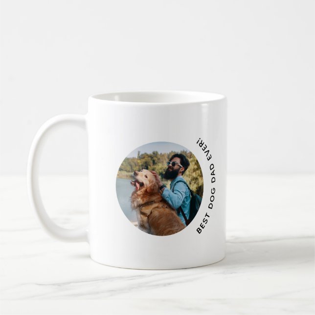 Taza De Café Foto del Personalizado del padre mejor perro del d (Izquierda)