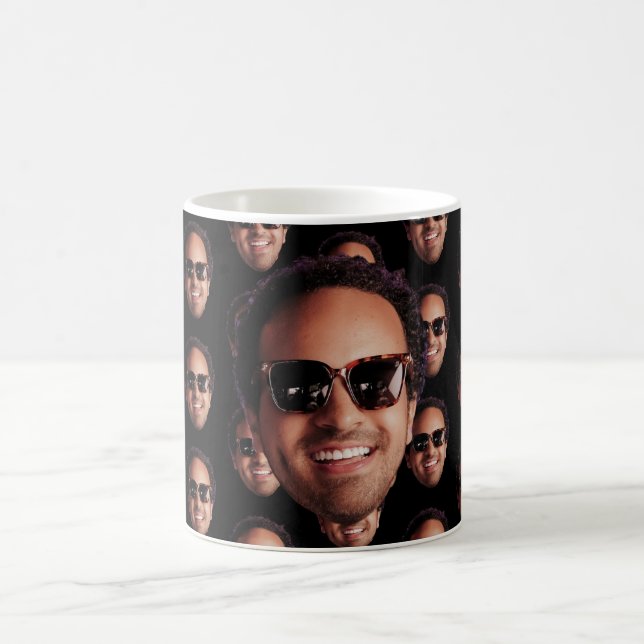Taza De Café Foto divertida de cara personalizada (Centro)