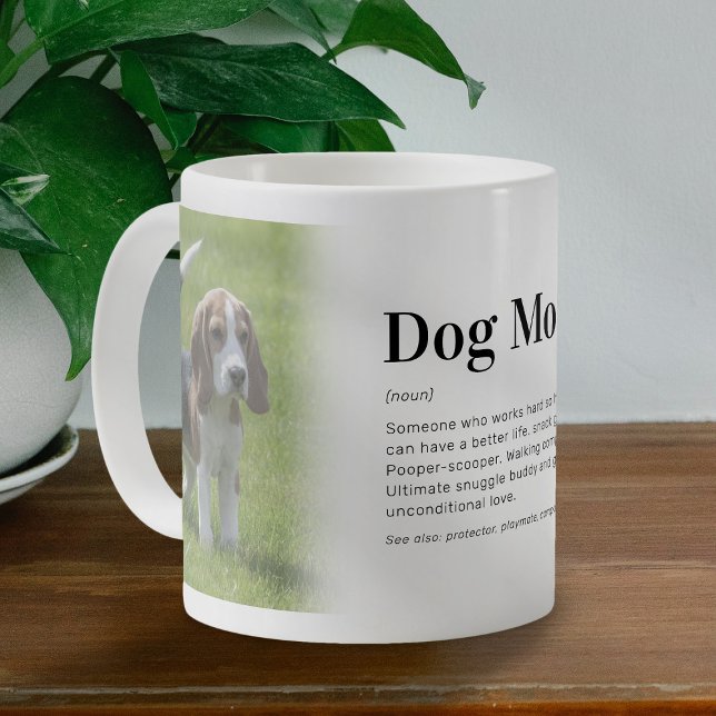 Taza De Café Foto divertida de definición de mamá de perro (Subido por el creador)
