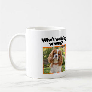 Taza De Café Foto divertida de perro y nombre del supervisor de