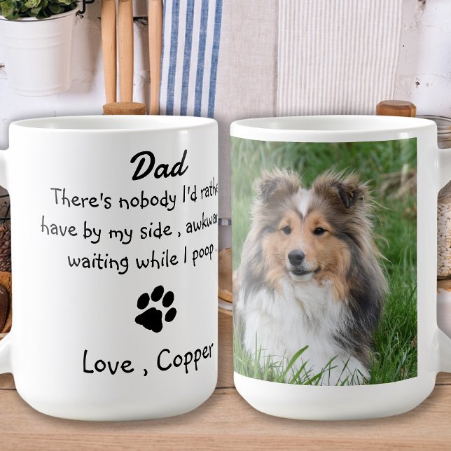 Taza De Café Foto divertida del Mascota Dog Dad (Subido por el creador)