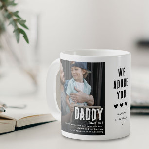 Taza De Café Foto divertida y linda definición de PAPÁ 2