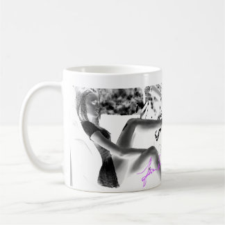 Taza De Café Foto en blanco y negro de la corbata caliente en e