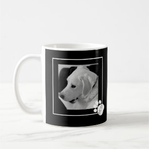 Taza De Café Foto en blanco y negro de la mejor mamá del perro