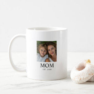 Taza De Café Foto en negro de guión establecido por mamá