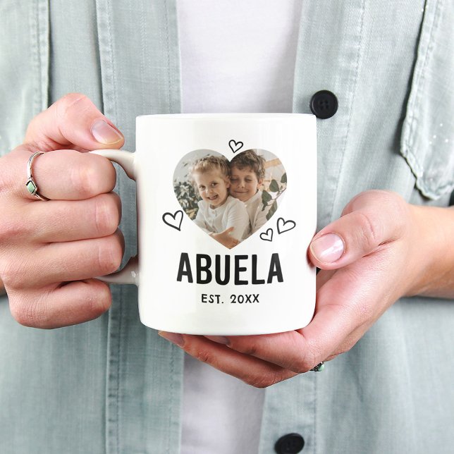 Taza De Café Foto esbozada del corazón de Abuela (Subido por el creador)