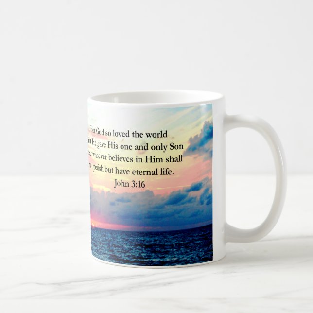 TAZA DE CAFÉ FOTO ESPIRITUAL DE JOHN 3:16 (Derecha)
