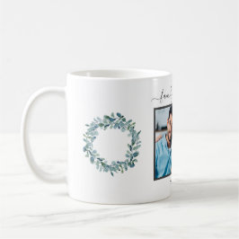 Taza De Café Foto familiar eucalipto nombre blanco verde