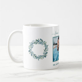Taza De Café Foto familiar eucalipto nombre blanco verde