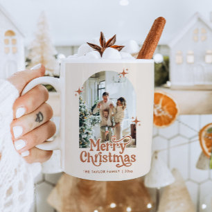 Taza De Café Foto familiar Merry Christmas Mug