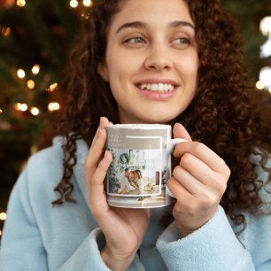 Taza De Café Foto familiar moderna Joyful Merry Blessed