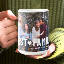 Taza De Café Foto familiar moderna La mejor familia jamás perso