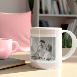 Taza De Café Foto familiar moderna Pastel Regalo sencillo rosa