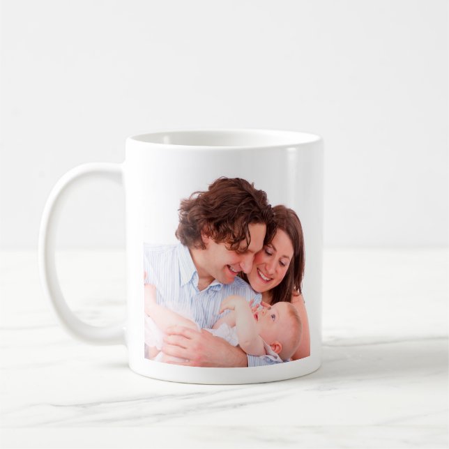Taza De Café Foto familiar personalizada (Izquierda)