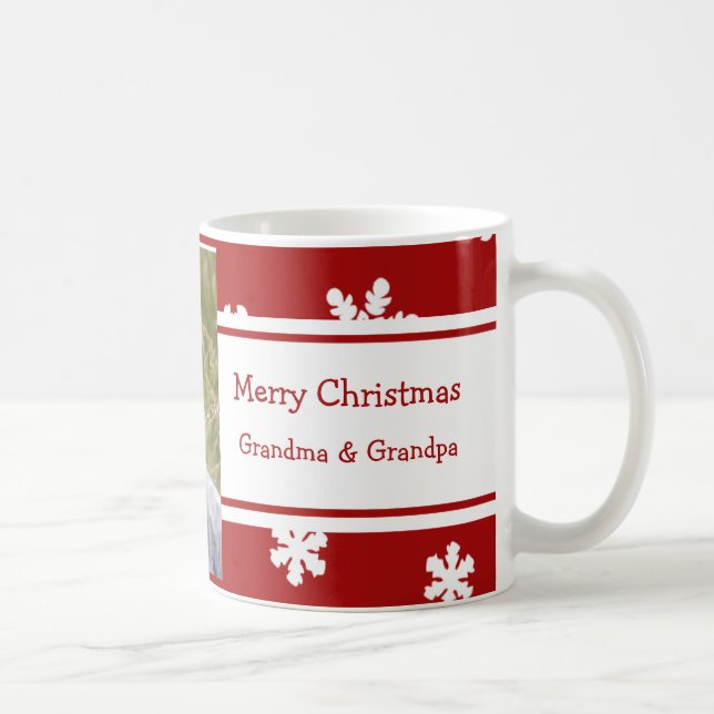 Taza De Café Foto: Feliz Navidad Abuelos Mug (Derecha)