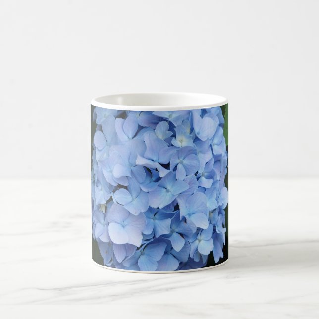 Taza De Café Foto floral de Hydrangea azul de bonito (Centro)