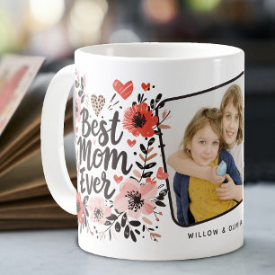 Taza De Café Foto floral Mejor Mamá del Mundo