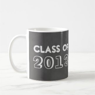 Taza De Café Foto grabada del año de clase de pizarra gris fals