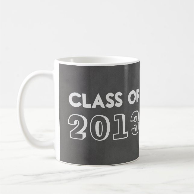Taza De Café Foto grabada del año de clase de pizarra gris fals (Izquierda)