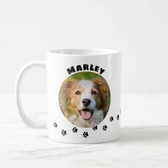 Taza De Café Foto mascota con pinturas para gato y perro (Izquierda)