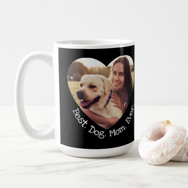 Taza De Café Foto Mascota divertida personaliza a la mejor madr (Con donut)