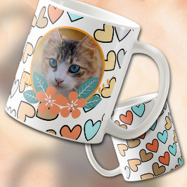 Taza De Café Foto mascota en el corazón