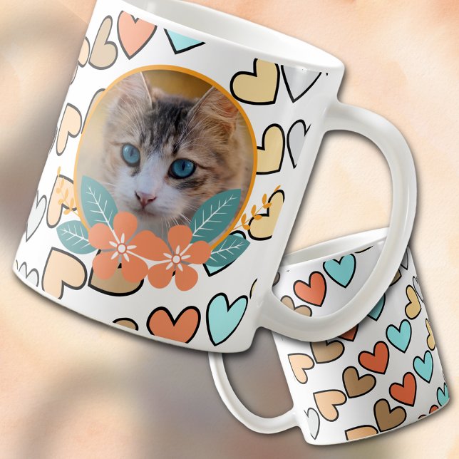 Taza De Café Foto mascota en el corazón (Subido por el creador)