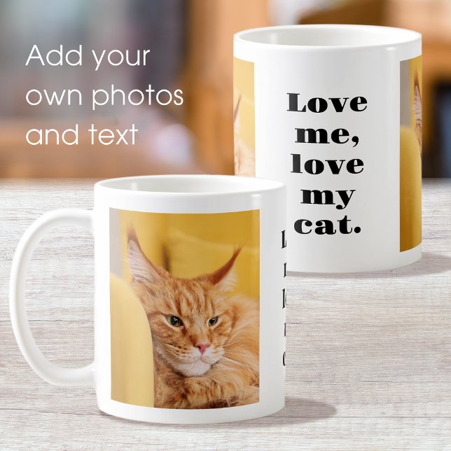 Taza De Café Foto Mascota personalizada Cat Kitty Lover (Subido por el creador)