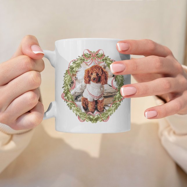 Taza De Café Foto mascota Personalizada Perro Perro Navidades W (Subido por el creador)