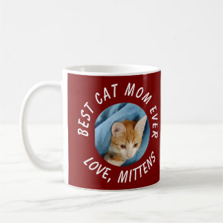 Taza De Café Foto Mejor Madre Gato Personalizado Mascota Nombre