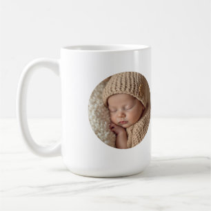 Taza De Café Foto minimalista de bebé con texto   Regalo person