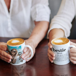 Taza De Café Foto moderna de Personalizado Bestie significa mej
