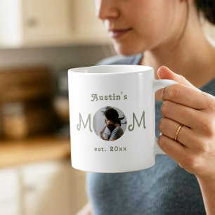 Taza De Café Foto moderna del día de las madres primerizas esta