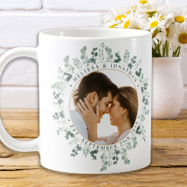 Taza De Café Foto moderna Eucalyptus Boda personalizada