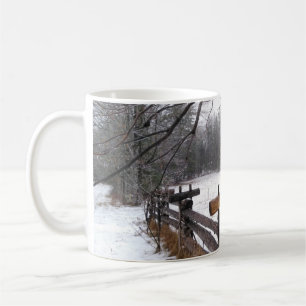 Taza De Café Foto original- Paisaje invernal nevado