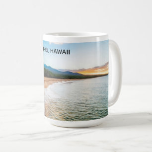 Taza De Café Foto panorámica de la playa Makena Kihei Maui Hawa