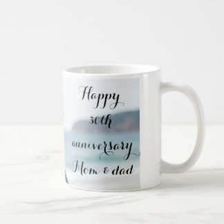 Taza De Café Foto personalizada Aniversario del boda de los pad